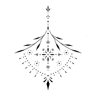 Ornamento simétrico com pontos