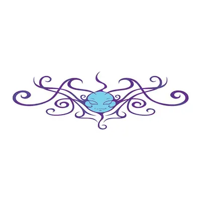 Ornamento tribal roxo lombar