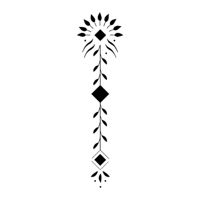 Ornamento vertical com losangos