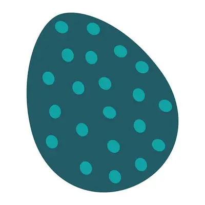 Ovo de Páscoa azul de bolinhas
