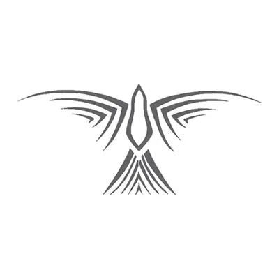 Pássaro tribal cinza