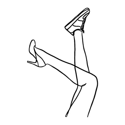 Pernas de mulher com salto