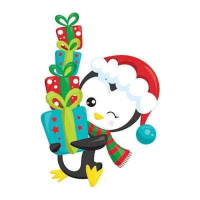 Pinguim com presentes