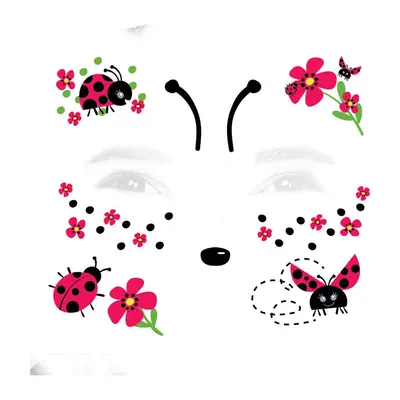 Pintura facial de joaninha