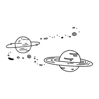 Planetas e órbitas pequenos