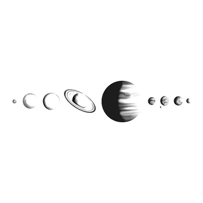 Planetas em fileira