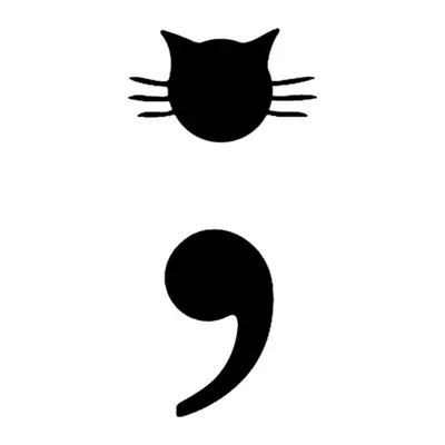 Ponto e vírgula com orelhas de gato