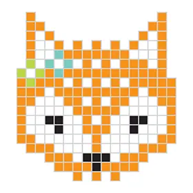 Raposa laranja de pixel