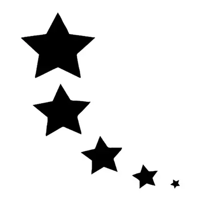 Rastro de estrelas decrescentes