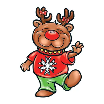 Rena com suéter de Natal