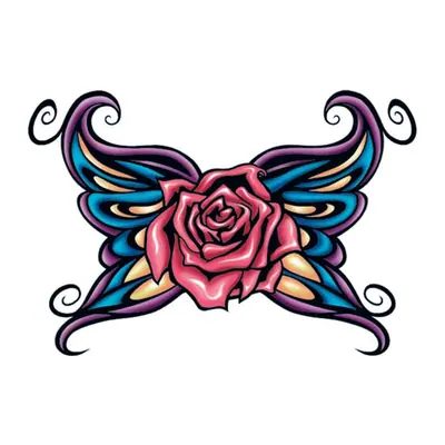 Rosa com asas de borboleta