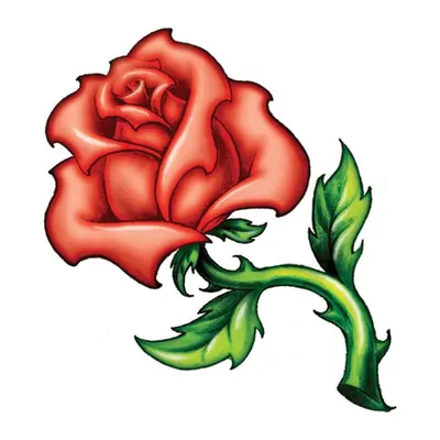Rosa com espinhos realista