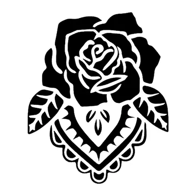 Rosa com ornamento tradicional