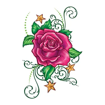 Rosa pink com estrelas