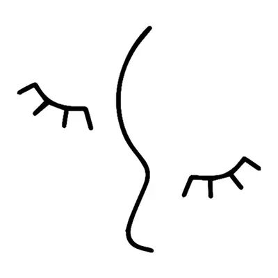 Rosto minimalista com cílios