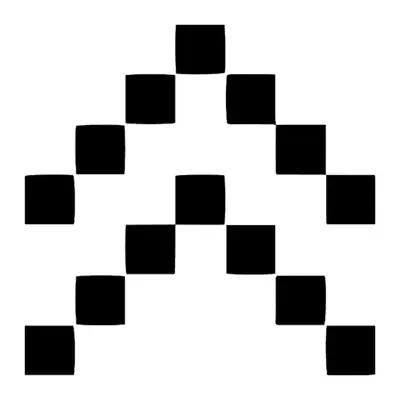 Seta de quadrados pixelada