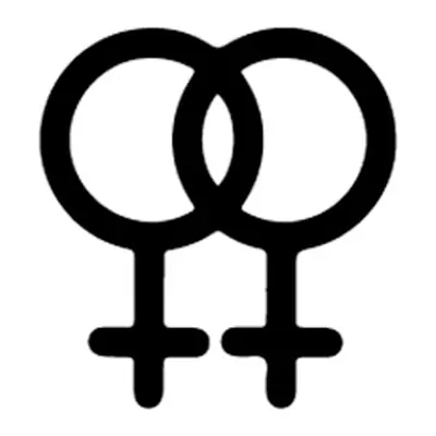 Símbolos femininos entrelaçados