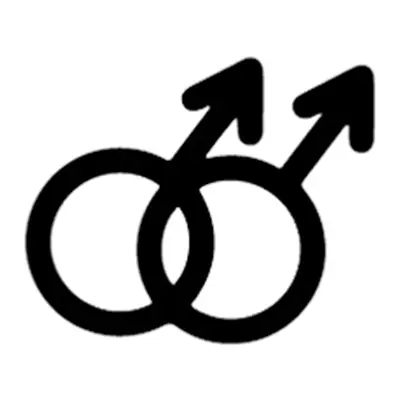 Símbolos masculinos entrelaçados — Modelo 1
