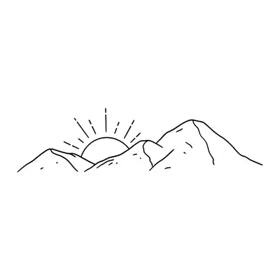 Sol nascendo atrás das montanhas