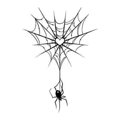 Teia de aranha com coração