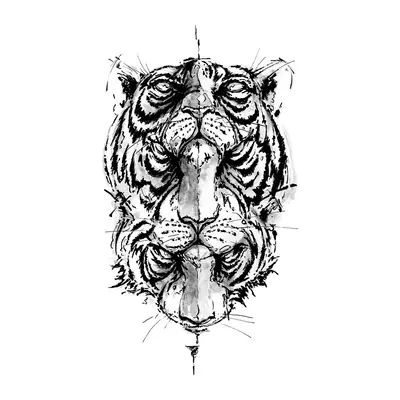 Tigre espelhado abstrato