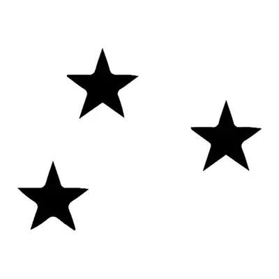 Três estrelas pretas