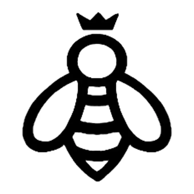 Tatuagem temporária Borboletas e Insetos — Abelha-rainha com coroa. Inclui abelha, coroa