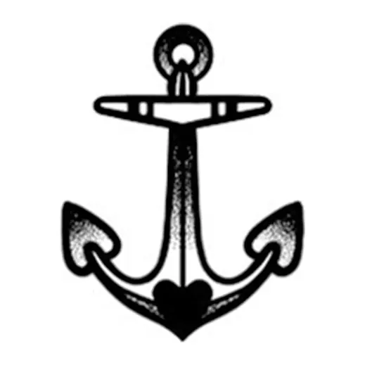 Tatuagem temporária Mar e Animais Marinhos — Âncora tradicional. Inclui âncora