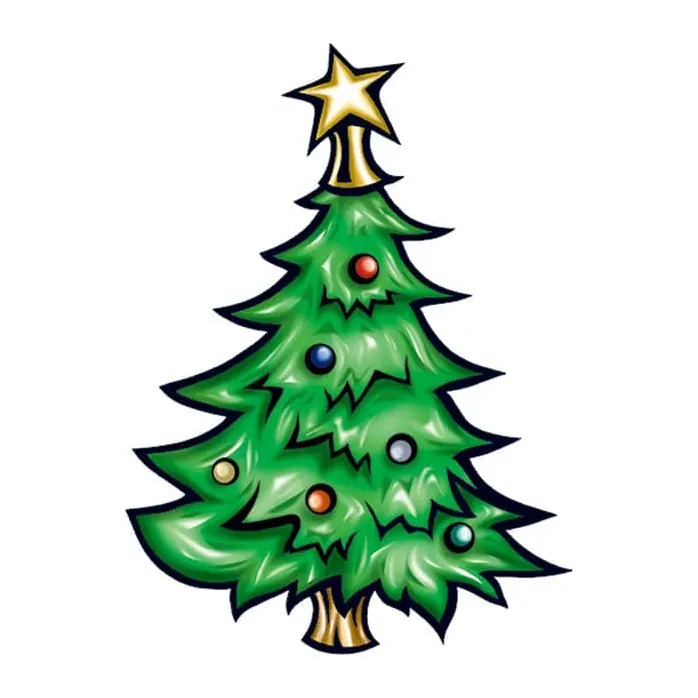 Tatuagem temporária Datas e Festas — Árvore de Natal. Inclui árvore de natal