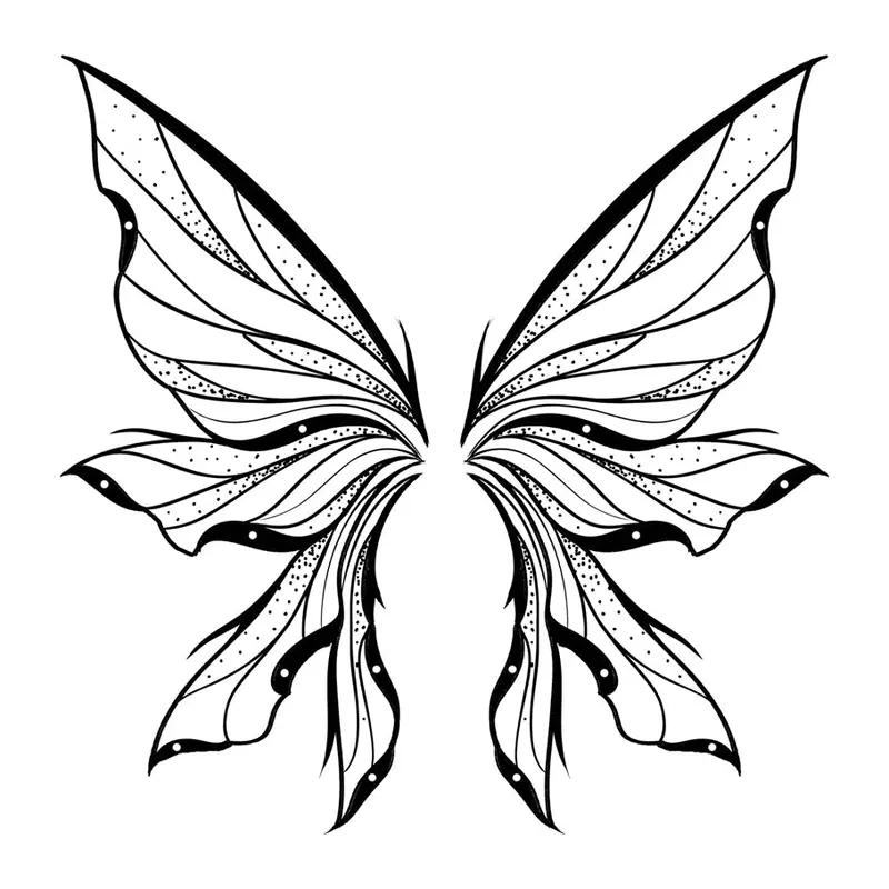 Tatuagem temporária Borboletas e Insetos — Asas de borboleta. Inclui asas