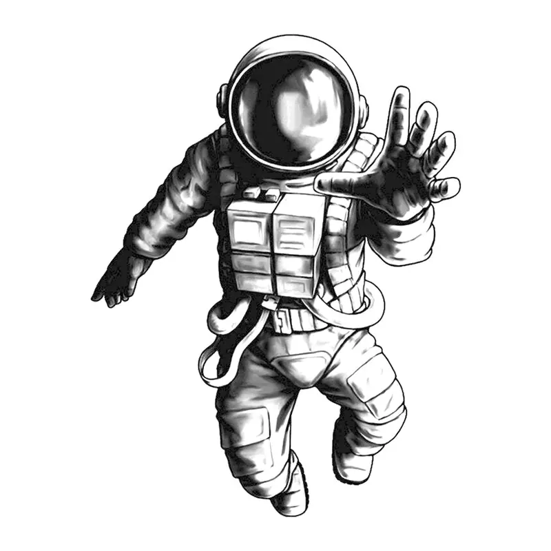 Tatuagem temporária Planetas e Espaço — Astronauta realista. Inclui astronauta