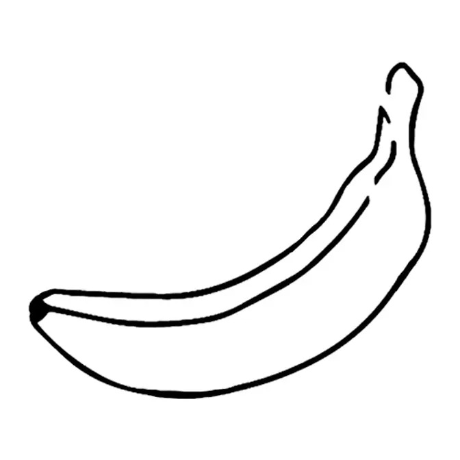 Tatuagem temporária Comida e Bebida — Banana — Modelo 1. Inclui banana