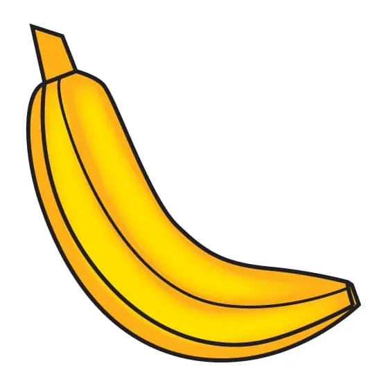 Tatuagem temporária Comida e Bebida — Banana — Modelo 2. Inclui banana