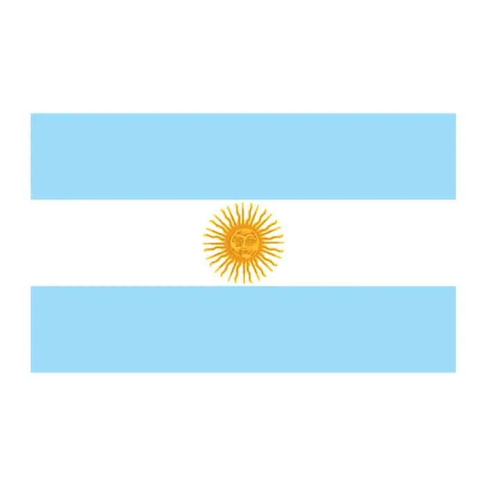 Tatuagem temporária Bandeiras — Bandeira da Argentina. Inclui bandeira