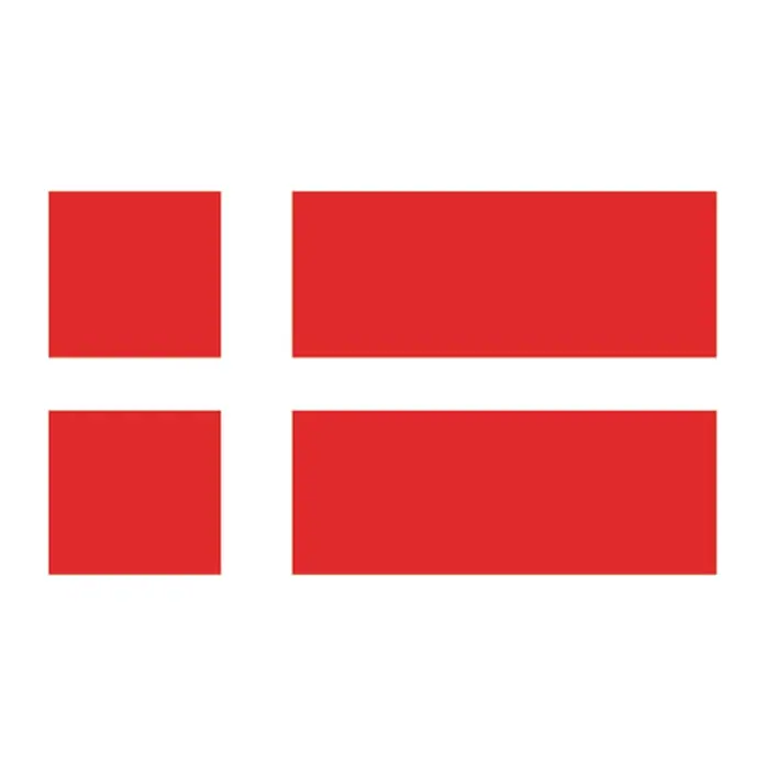 Tatuagem temporária Bandeiras — Bandeira da Dinamarca. Inclui bandeira