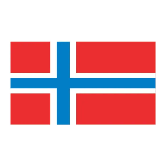 Tatuagem temporária Bandeiras — Bandeira da Noruega. Inclui bandeira