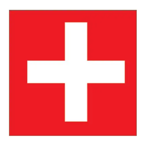 Tatuagem temporária Bandeiras — Bandeira da Suíça. Inclui bandeira