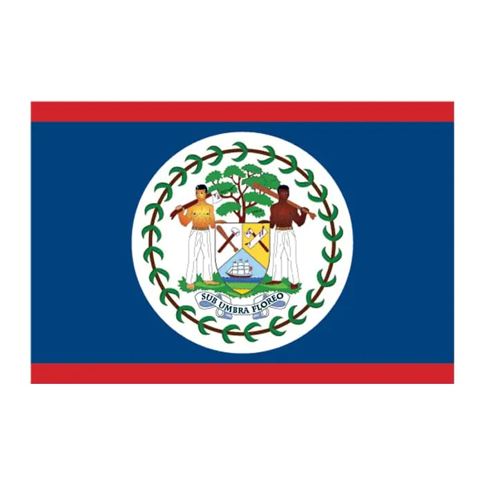 Tatuagem temporária Bandeiras — Bandeira de Belize. Inclui bandeira