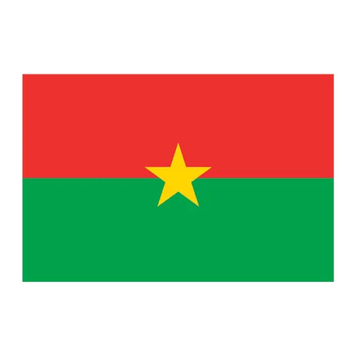 Tatuagem temporária Bandeiras — Bandeira de Burkina Faso. Inclui bandeira