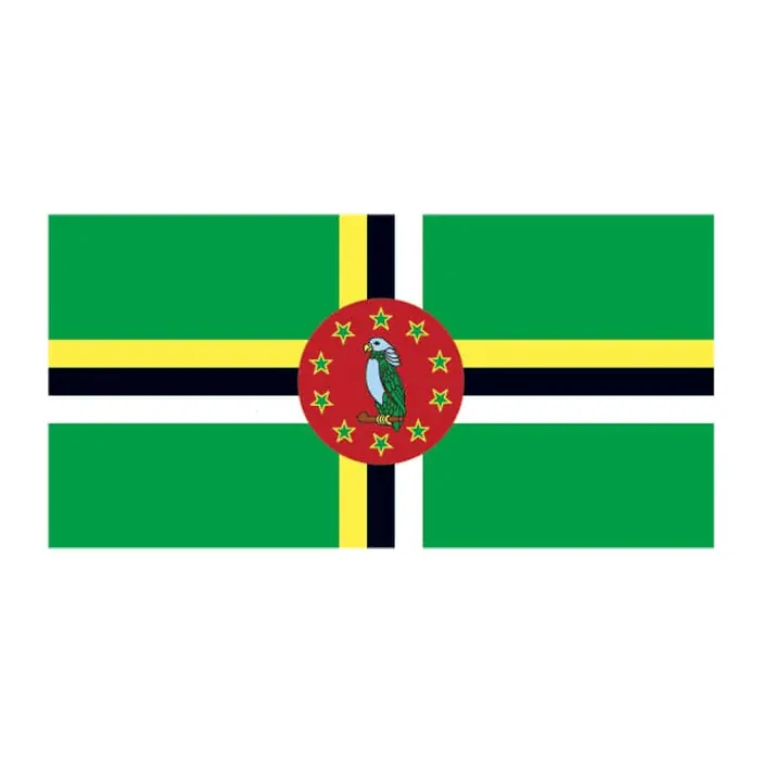Tatuagem temporária Bandeiras — Bandeira de Dominica. Inclui bandeira