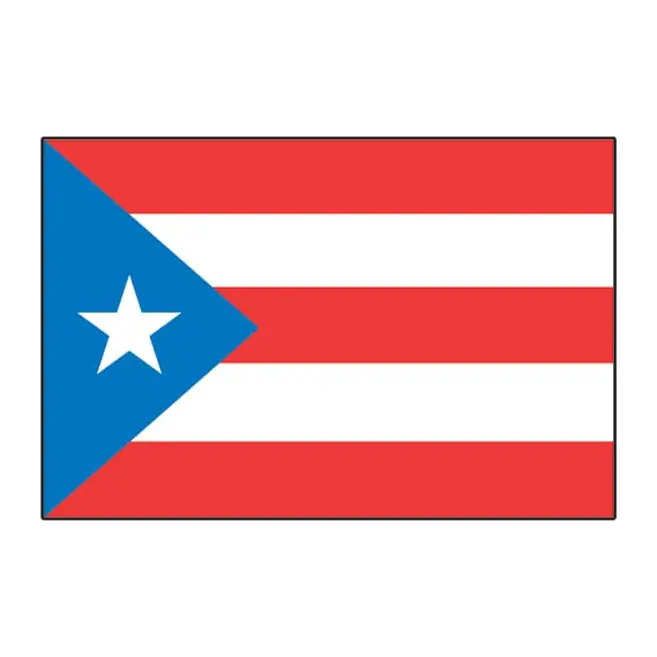 Tatuagem temporária Bandeiras — Bandeira de Porto Rico. Inclui bandeira