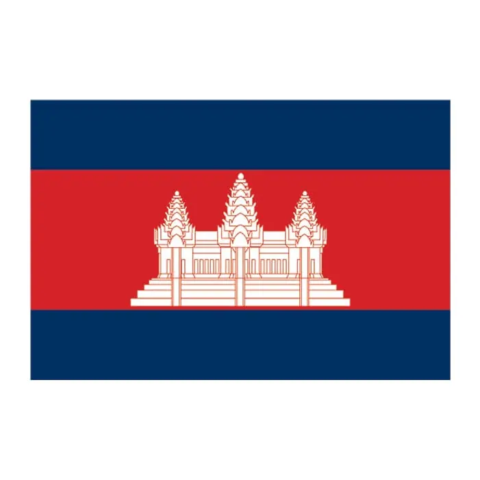Tatuagem temporária Bandeiras — Bandeira do Camboja. Inclui bandeira
