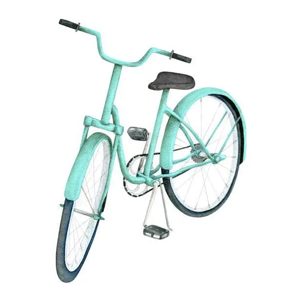 Tatuagem temporária Objetos — Bicicleta azul-turquesa. Inclui bicicleta