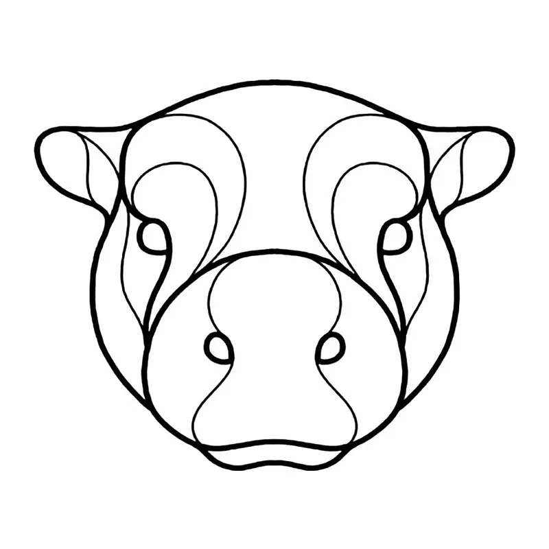 Tatuagem temporária Animais Selvagens — Boi geométrico. Inclui boi