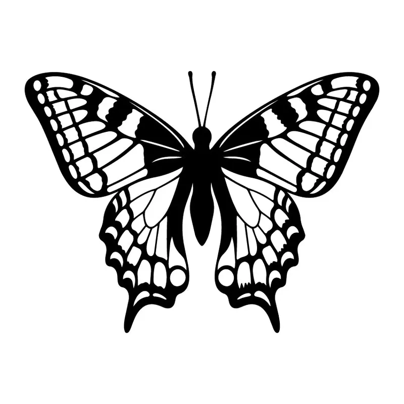 Tatuagem temporária Borboletas e Insetos — Borboleta rabo-de-andorinha. Inclui borboleta