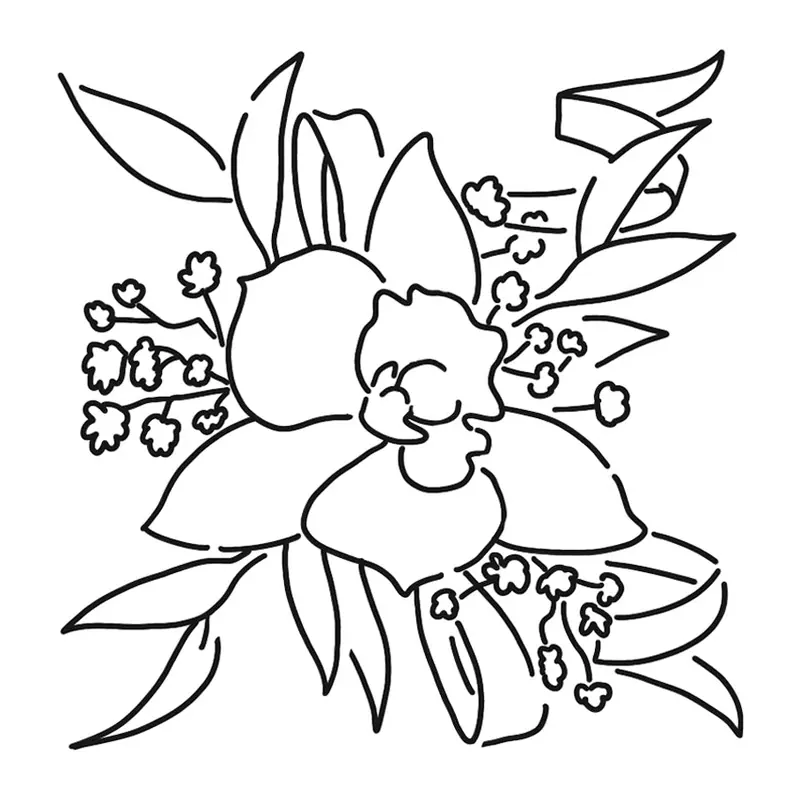 Tatuagem temporária Flores — Buquê de orquídeas. Inclui orquídeas