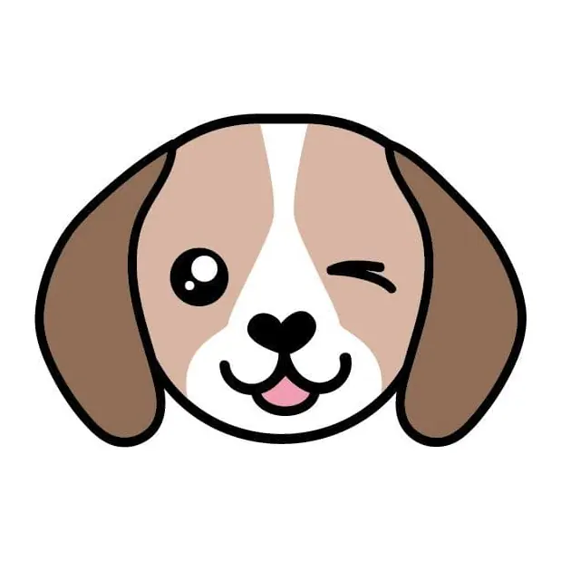 Tatuagem temporária Cachorros — Cachorrinho beagle piscando. Inclui cachorro, beagle