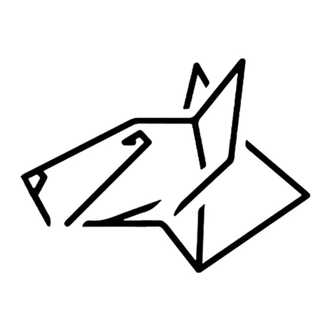 Tatuagem temporária Bichinhos Fofos — Cachorro de origami. Inclui cachorro