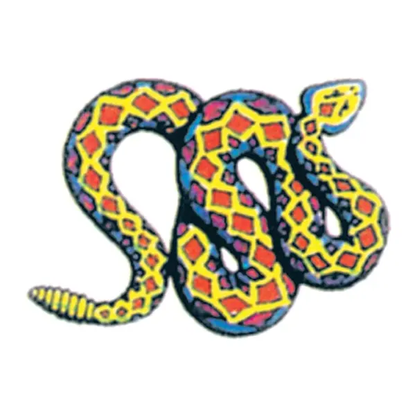 Tatuagem temporária Cobras e Répteis — Cascavel colorida. Inclui cascavel