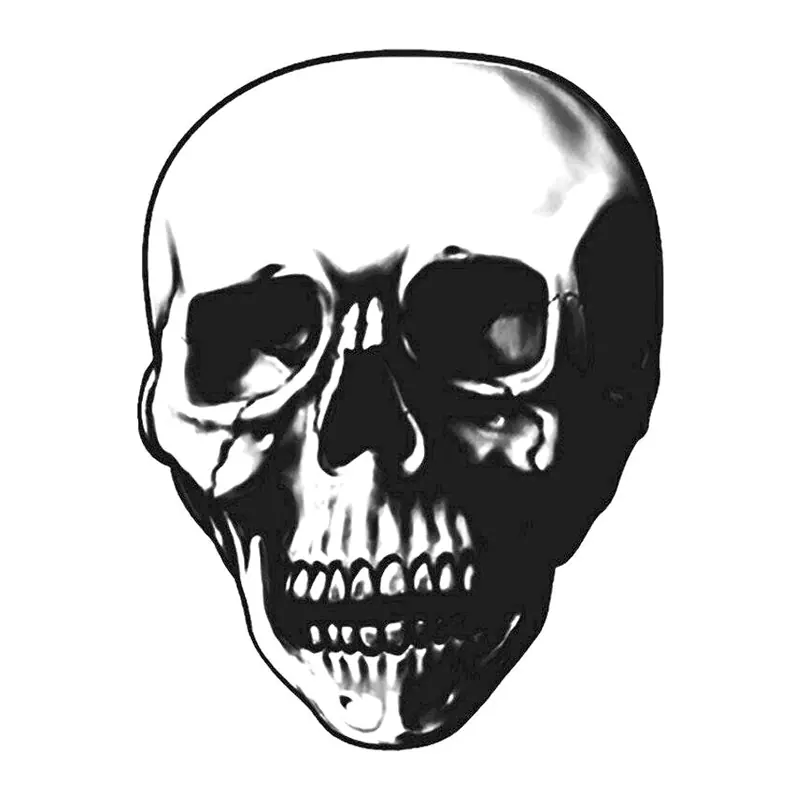 Tatuagem temporária Caveiras e Sombrio — Caveira realista — Modelo 2. Inclui caveira